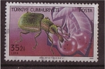 Sellos de Asia - Turquía -  serie- Insectos