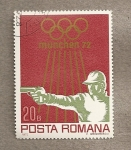Stamps : Europe : Romania :  Tiro pistola olimpiadas Munich