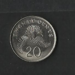 monedas de Asia - Singapur -  Planta / reverso.