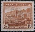 Stamps : America : Chile :  Pesca- Chiloe