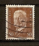 Stamps Germany -  Presidente Hindenburg.