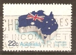 Sellos de Oceania - Australia -  BANDERA  SOBRE  AUSTRALIA