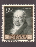 Stamps Spain -  Goya- Vicente Lopez- Día del Sello