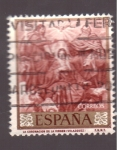 Stamps Spain -  La coronación de la Virgen- Velazquez- día del sello