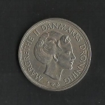 monedas de Europa - Dinamarca -  Margarita II / anverso.