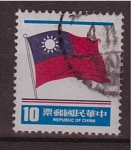 Stamps Asia - Taiwan -  Bandera