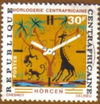 Sellos de Africa - Rep Centroafricana -  RELOJ