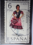 Stamps Spain -  Ed:1777- Trajes Típicos Españoles- Cadiz -Nº11
