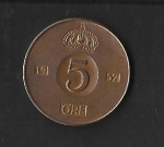monedas de Europa - Suecia -  Gustavo AdolfoVI / reverso.