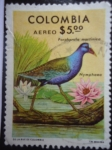 Sellos del Mundo : America : Colombia : Nymphaea - Porphyrula Martinico (Gallito de Ciénaga)