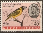 Stamps Africa - Ethiopia -  PÀJARO  TEJEDOR  Y  RETRATO  DEL  EMPERADOR  HAILE  SELASSIE