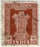 Stamps India -  42 Escultura leones