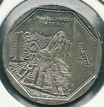 monedas del Mundo : America : Per� :  Machu Picchu-Anverso