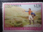 Stamps Colombia -  Batalla de Bomboná- 1822-1972 - 150° Aniversarios.
