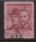 Stamps Czechoslovakia -  Kromeriz- Palacky Rieger- Iglesia