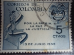 Stamps Colombia -  Por la Patria, la Paz y la Justicia