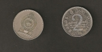 monedas de Asia - Sri Lanka -  2 rupias