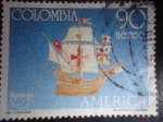 Stamps Colombia -  Upaep- América