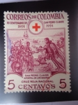 Stamps Colombia -  III Cent. de San Pedro Claver 1654-1954- El Apóstol de los Negros- Cruz Roja Nacional.