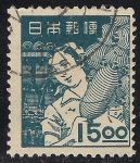 Stamps Japan -  Fabrica de algodón.