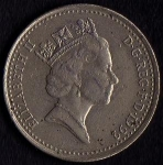 monedas de Europa - Reino Unido -  10 Pence