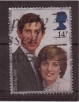 Stamps United Kingdom -  Boda Real