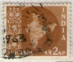 Stamps India -  73 Mapa