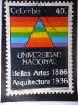 Stamps Colombia -  Universidad Nacional - Centenario de la Facultad de Bellas Artes y de Arquitectura, 1886-1936