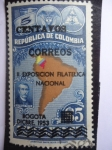 Stamps Colombia -  II Exposición Filatélica Nacional-Bogotá Dic.1953