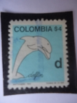 Stamps Colombia -  Delfín  -D- Alfabeto en Colombia.