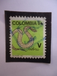 Stamps Colombia -  Víbora -V- (Alfabeto de Colombia)