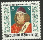 Stamps Austria -  Oswald von Wolkenstein, músico