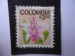 Stamps Colombia -  Cattleya Trianae - Orquidea Colombiana.