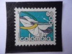 Stamps Colombia -  Anturio - Anthurium Andreanum - Orquidea Colombiana.
