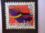 Stamps Colombia -  Anturio - Anthurium Andreanum - Anthurium of Nariño-Colombiana.