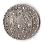 monedas del Mundo : America : Chile :  ESCUDO Y CONDOR - POR LA RAZON O LA FUERZA
