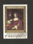 Stamps Hungary -  Juana de Aragón por R. Santi