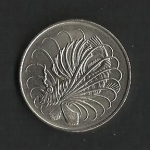 monedas de Asia - Singapur -  Pez zebra / anverso