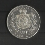 monedas de America - Brasil -  Pedro II / reverso./ 1888