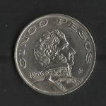 monedas del Mundo : America : M�xico :  Vicente Guerrero / anverso / 1976