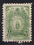 Stamps : America : Guatemala :  ANTORCHA “II Aniversario de la Revolución.”