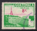 Stamps : America : Guatemala :  UNESCO y la Torre Eiffel, Paris.