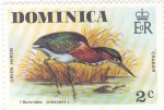 Stamps : America : Dominica :  AVE- GREEN HEBRON