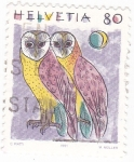 Stamps Switzerland -  ILUSTRACIONES BUHOS  