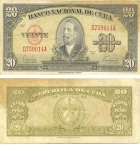 monedas del Mundo : America : Cuba :  20 pesos