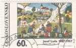 Stamps : Europe : Czechoslovakia :  JOSEF LADA (1887-1957) pintor, escritor,ilustrador