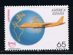 Stamps Spain -  Edifil  3321  América UPAEP. Transporte postal.  