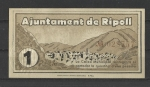 monedas del Mundo : Europa : Espa�a :  Guerra Civil / Ripoll / reverso.