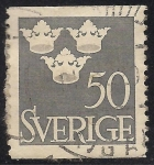 Stamps : Europe : Sweden :  TRES CORONAS.