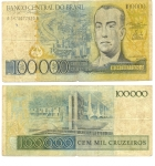 monedas del Mundo : America : Brasil :  100.000 cruzeiros